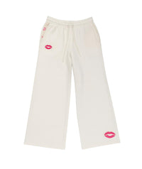 Katie J NYC Girl's Tanner Lips Sweatpants in vintage white - kids' joggers - view 4