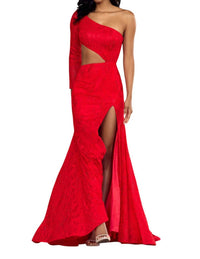 Sherri Hill - Fully Fitted Lace One Shoulder Prom Dress