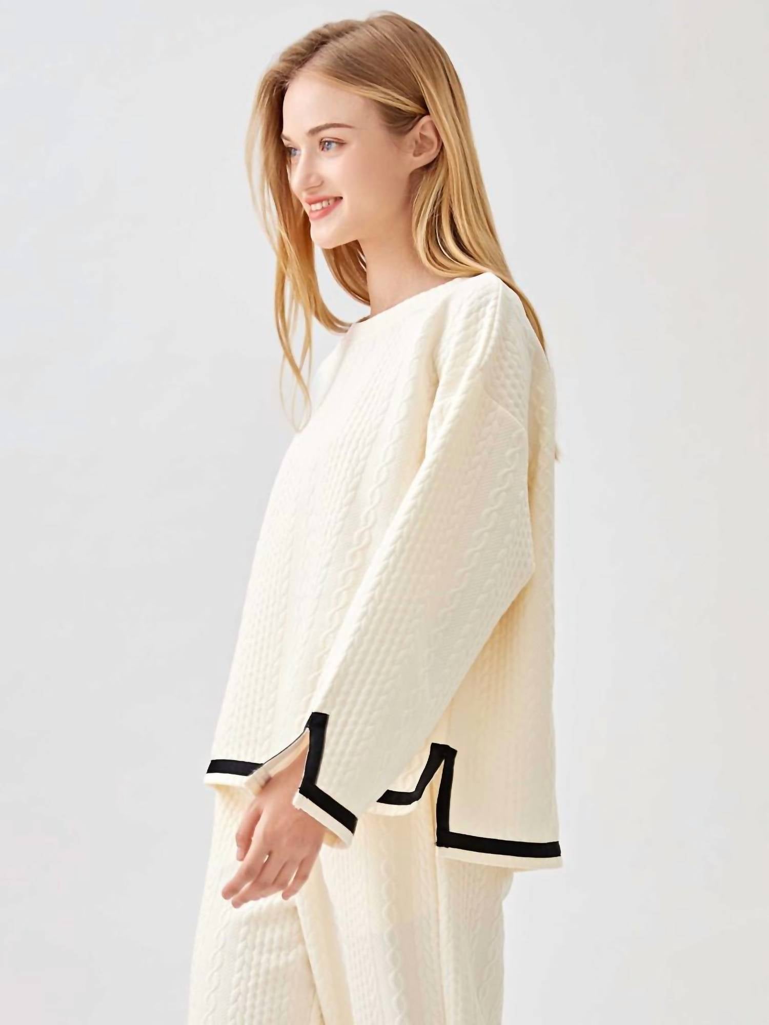 Why Dress - Perfectly Paired Cable Knit Pant and Top Set