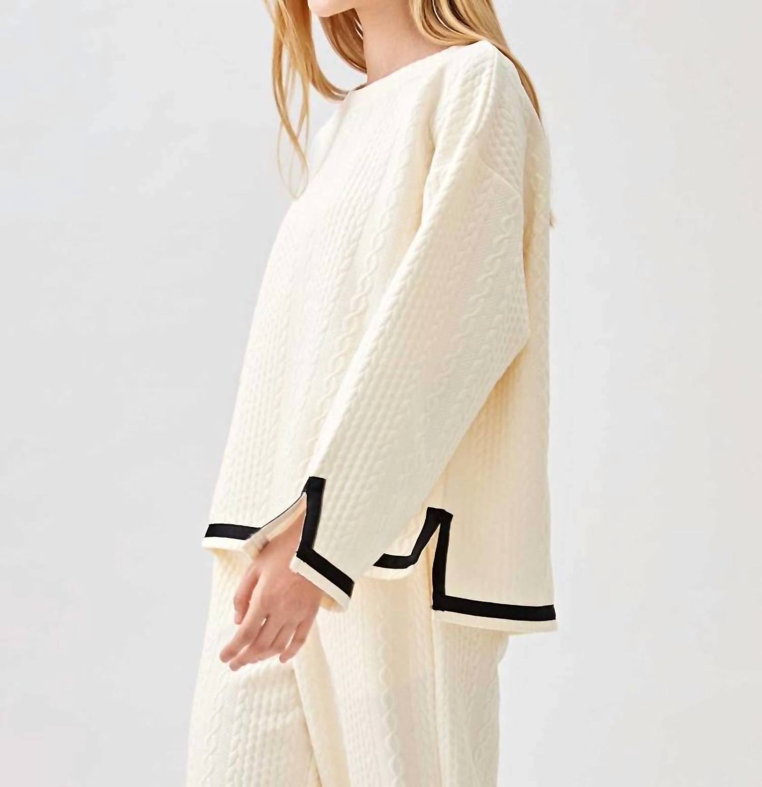 Why Dress - Perfectly Paired Cable Knit Pant and Top Set