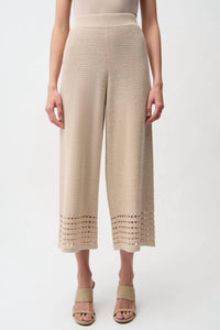 Joseph Ribkoff - Sequined Open-Knit Culotte Pants