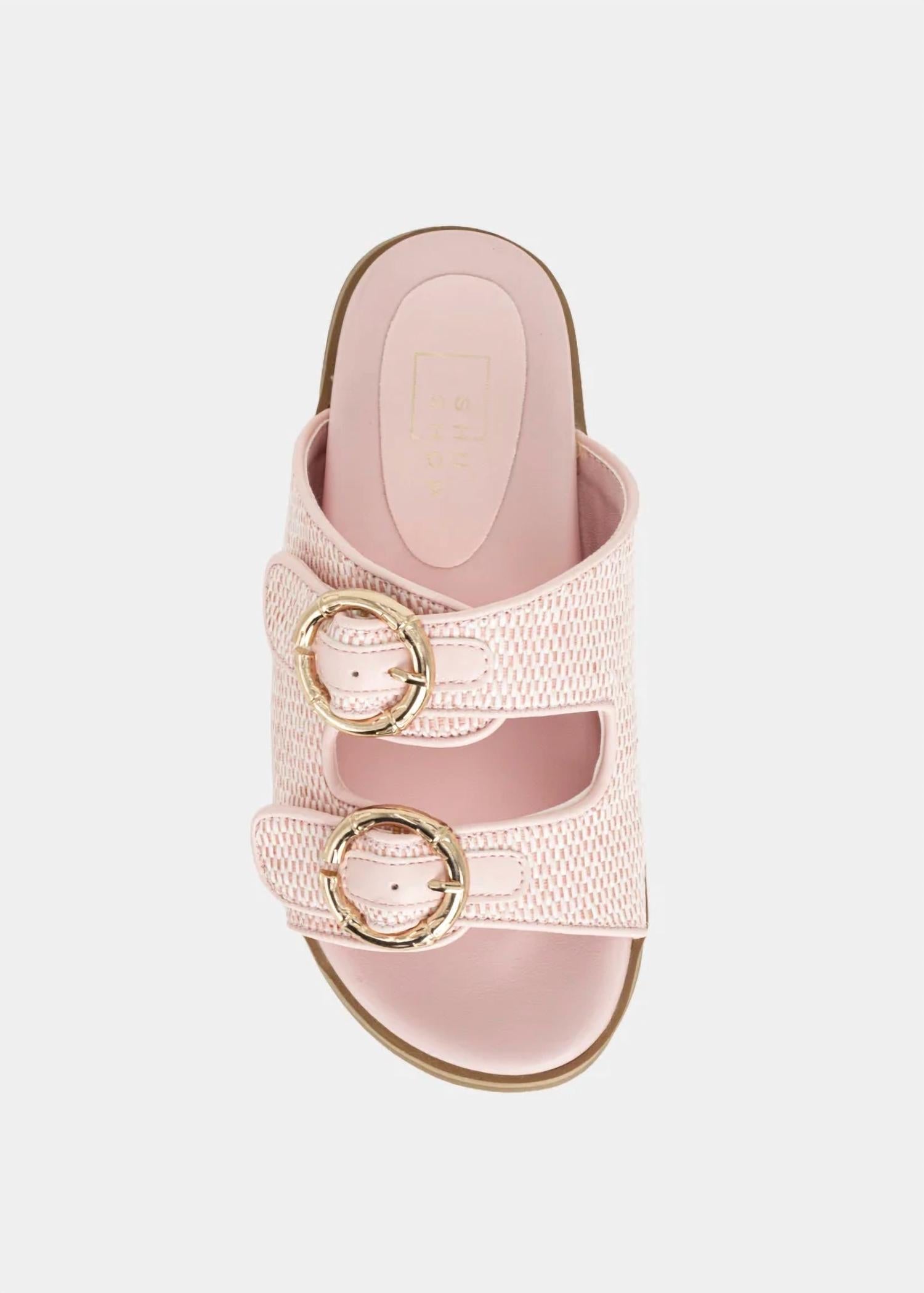 SHU SHOP Girl's Lori Mini Woven Sandals in pink - kids' sandal - view 5