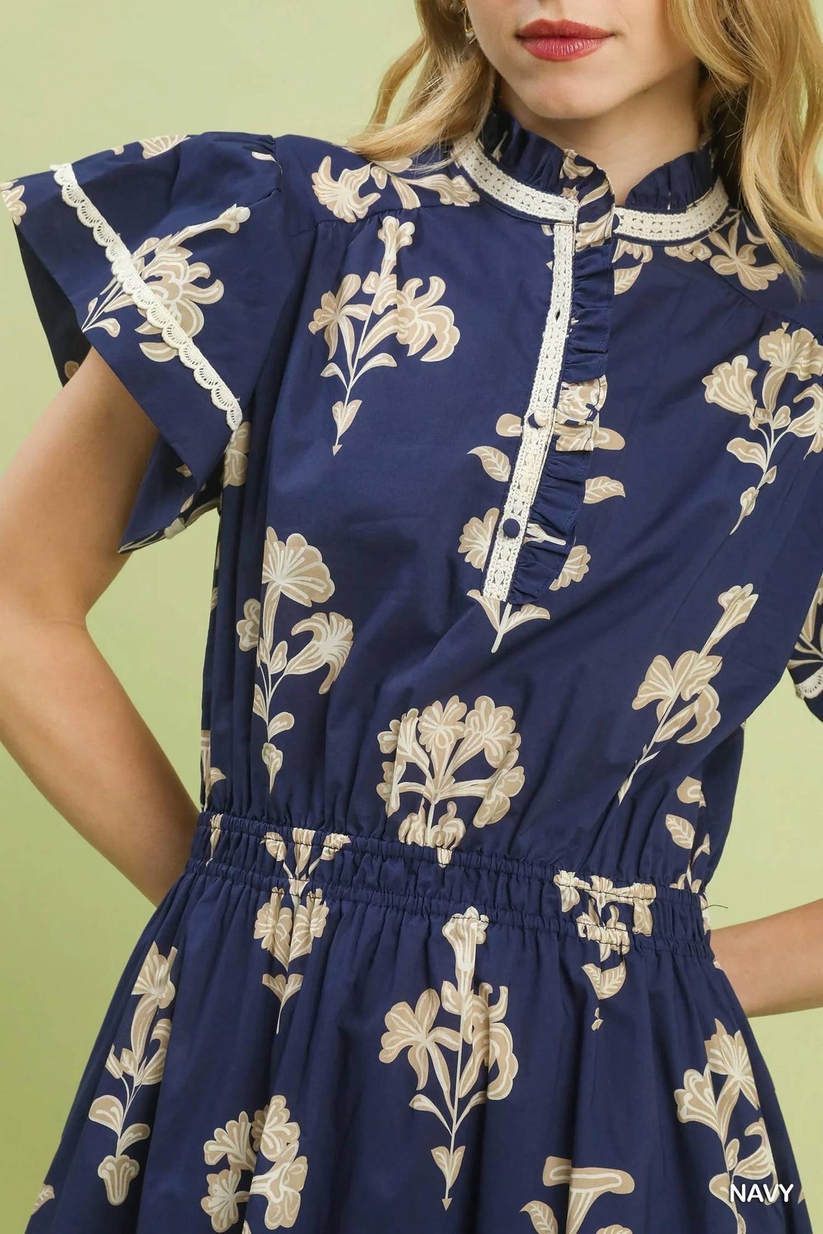 Umgee - Floral Print Midi Dress