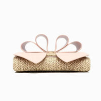 Like Dreams - Women's Bonnie Straw Wallet Bowtie Crossbody Bag