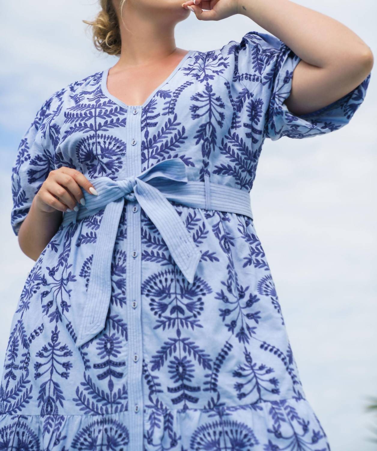 Marie Oliver - Natty Scoopneck Midi Dress - Plus