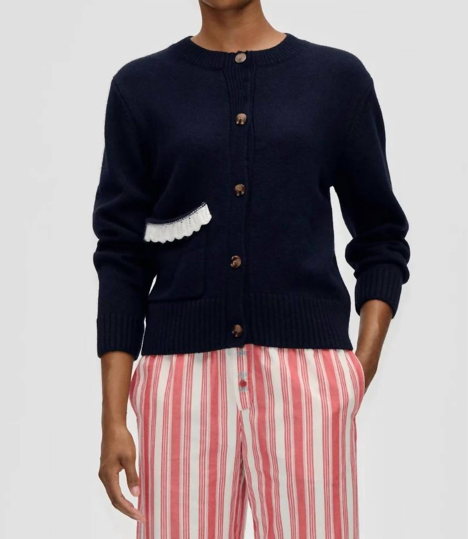 Stine Goya - Crewneck Button-up Cardigan