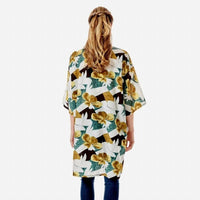 Judson & Company - Lightweight Asian Floral Print Kimono