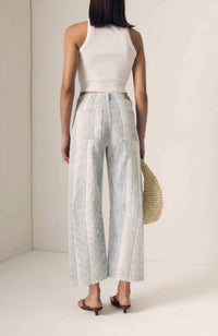 Le Jean - Striped Mid-rise Utility Soft Barrel Jeans