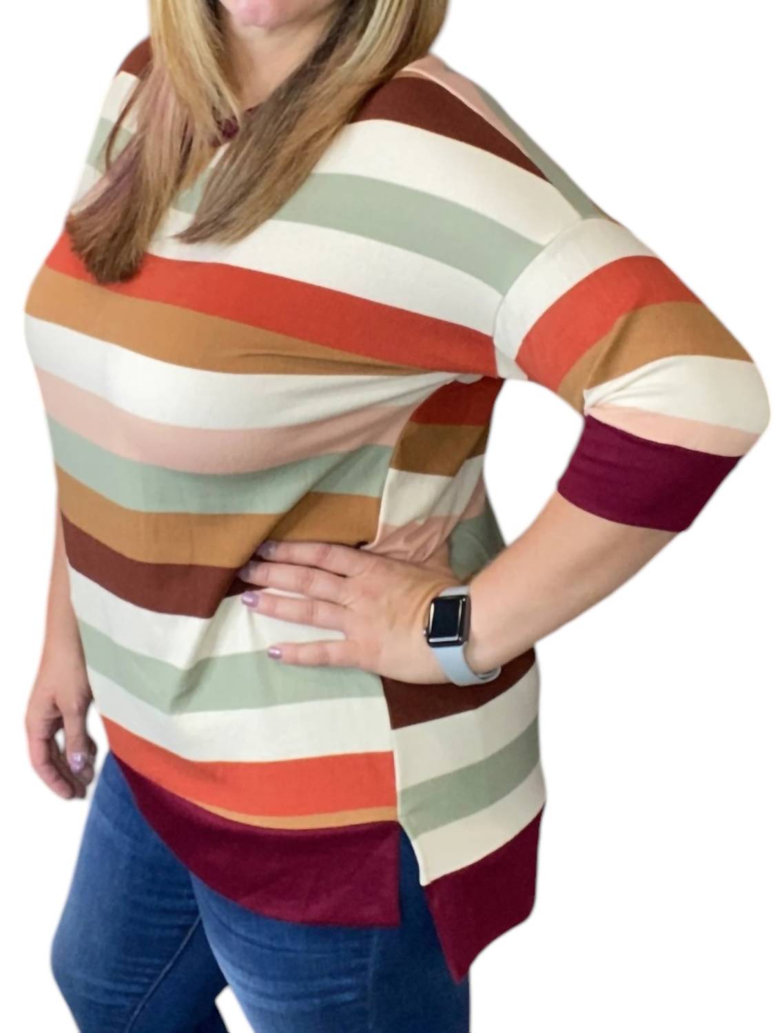 Honeyme - Stripe Weekender Tee
