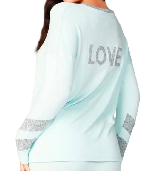 Long Sleeve Love V-Neck Top