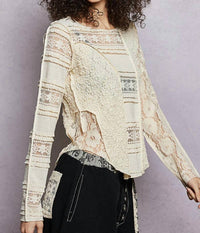 Pol - Lace Long Sleeve Top