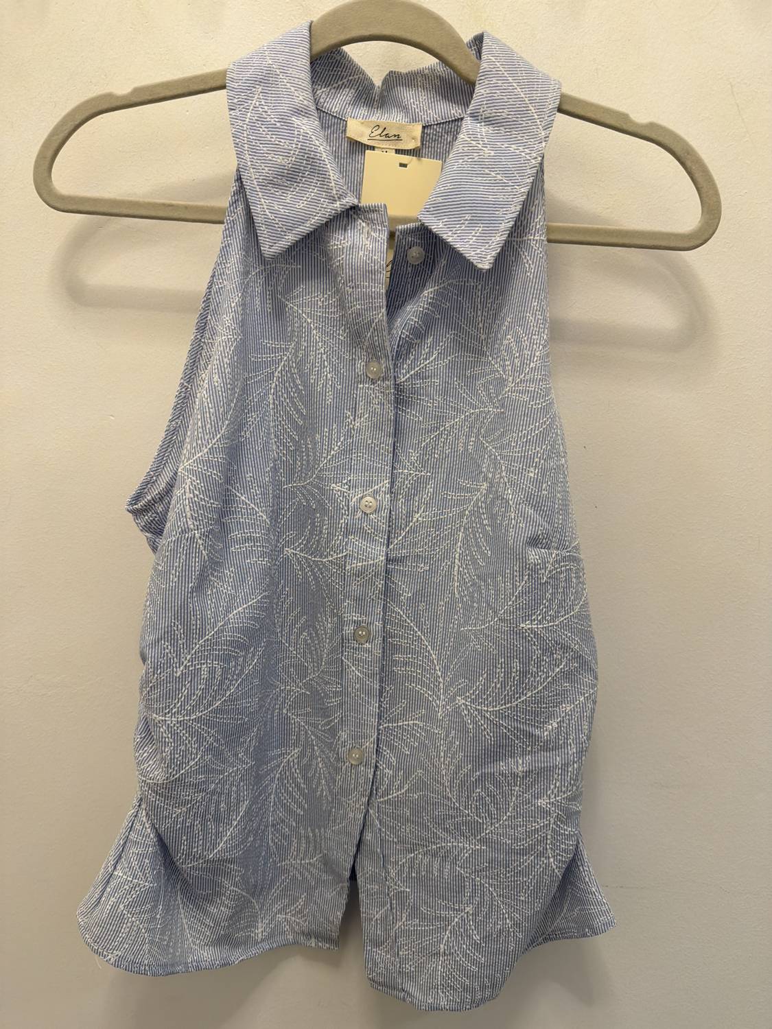 Elan - Sleeveless Collared Top