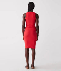 Michael Stars Demi Ribbed Dress in spritz - women's dress - detail view