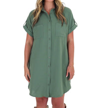 She + Sky - All the Reason Button Up Shirt Dress