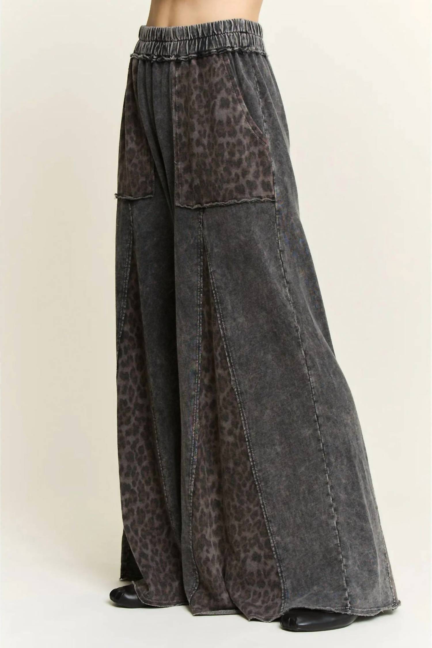 J. Her - Lainey Mineral Wash Leopard Pants