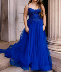 La Femme Women's Prom Dress in royal blue - women's dress - view 11