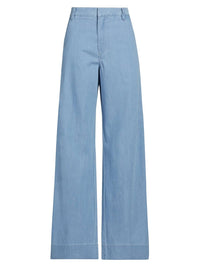 JONATHAN SIMKHAI Coralena Wide Leg Pants in stratus - women's pants - view 6