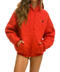 Aviator Nation - Women's Quilted Pullover Hoodie Relaxed