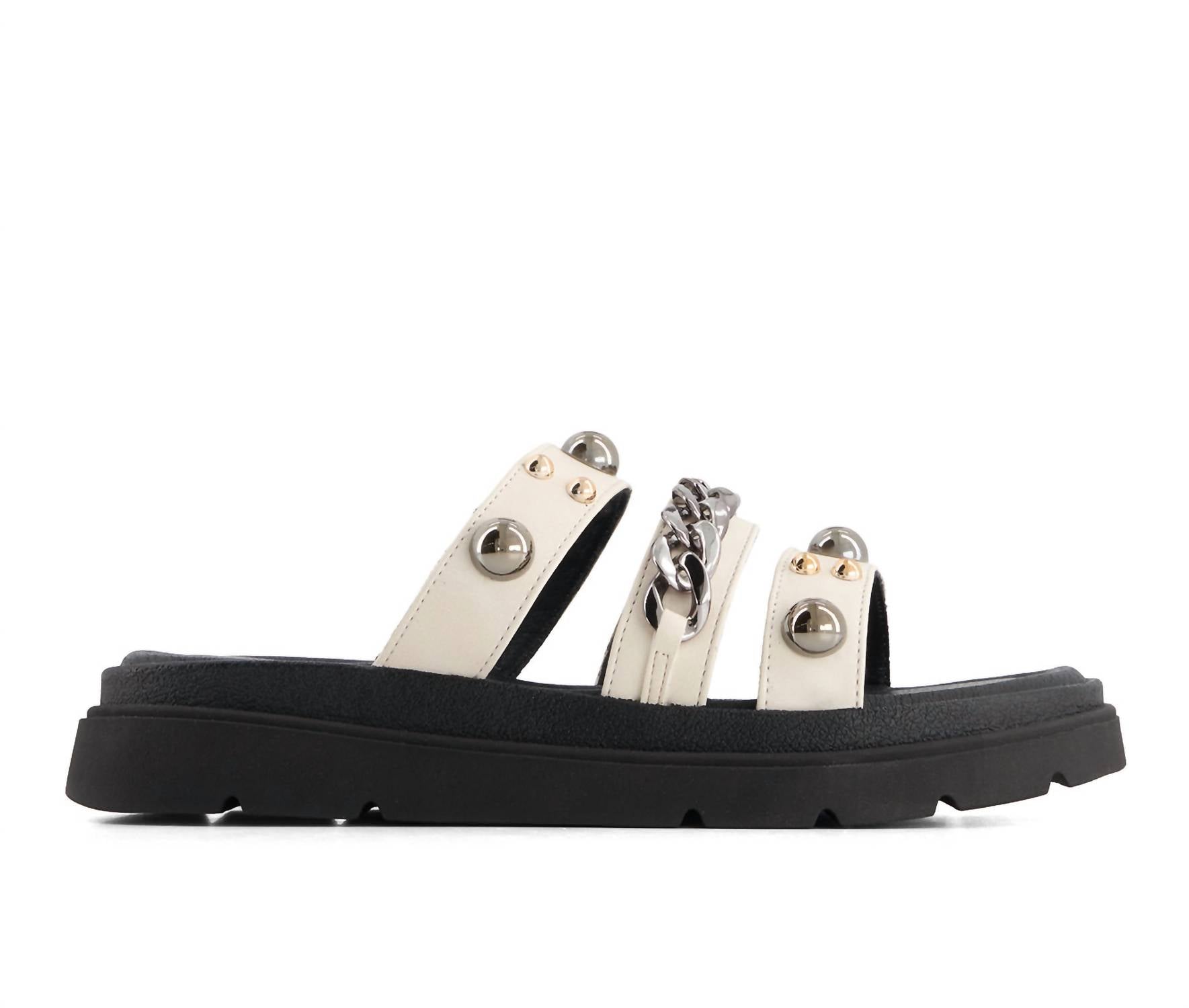 Andrea - Women's Triple Strap Chain Sandals
