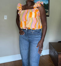 Fate - Celine Ruffle Shoulder Top