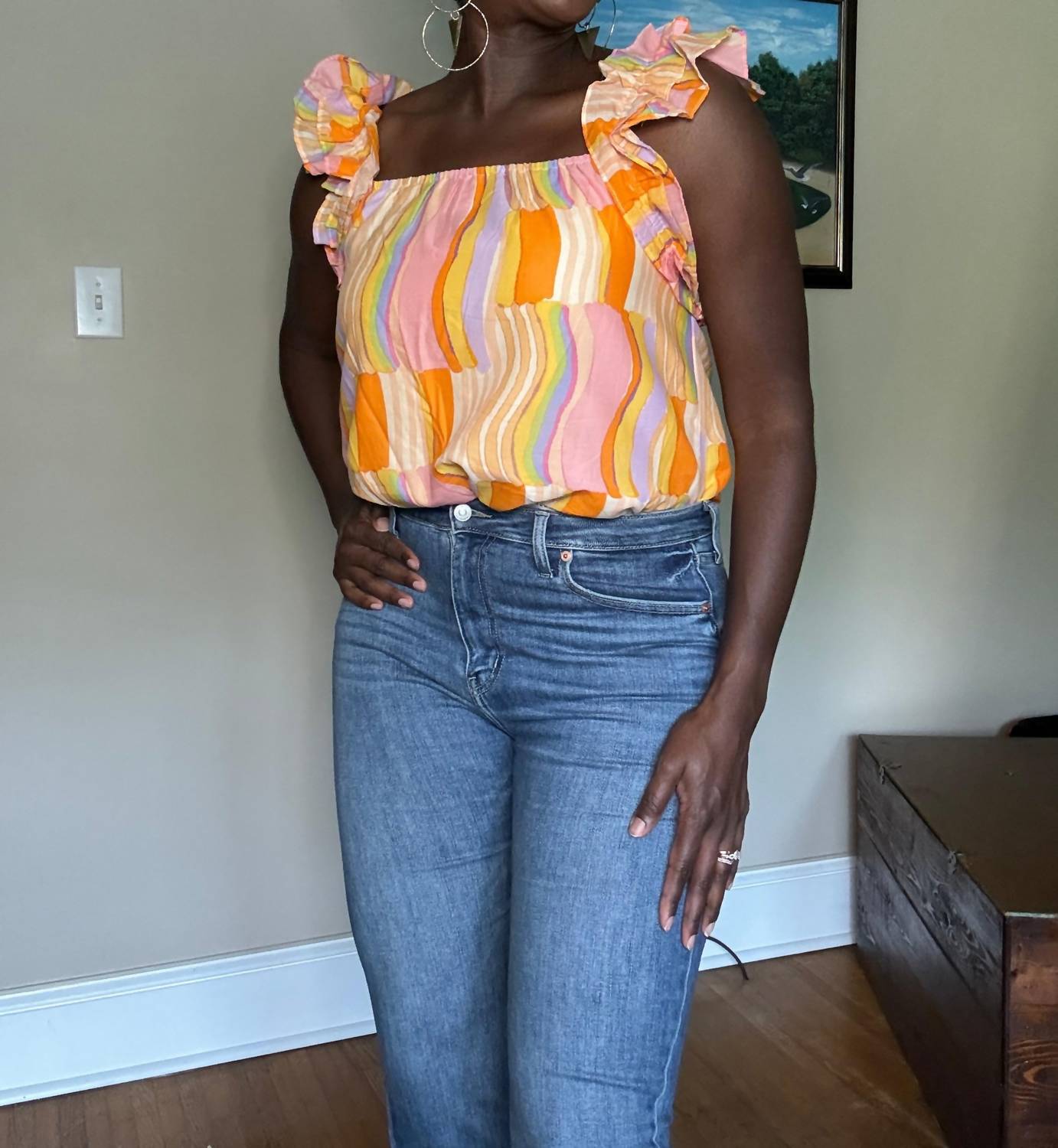 Fate - Celine Ruffle Shoulder Top