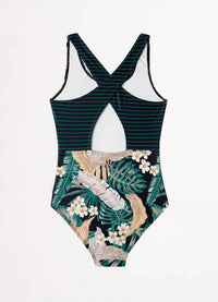 Seafolly - Girl's Saint Lucia Crossover Back One Piece