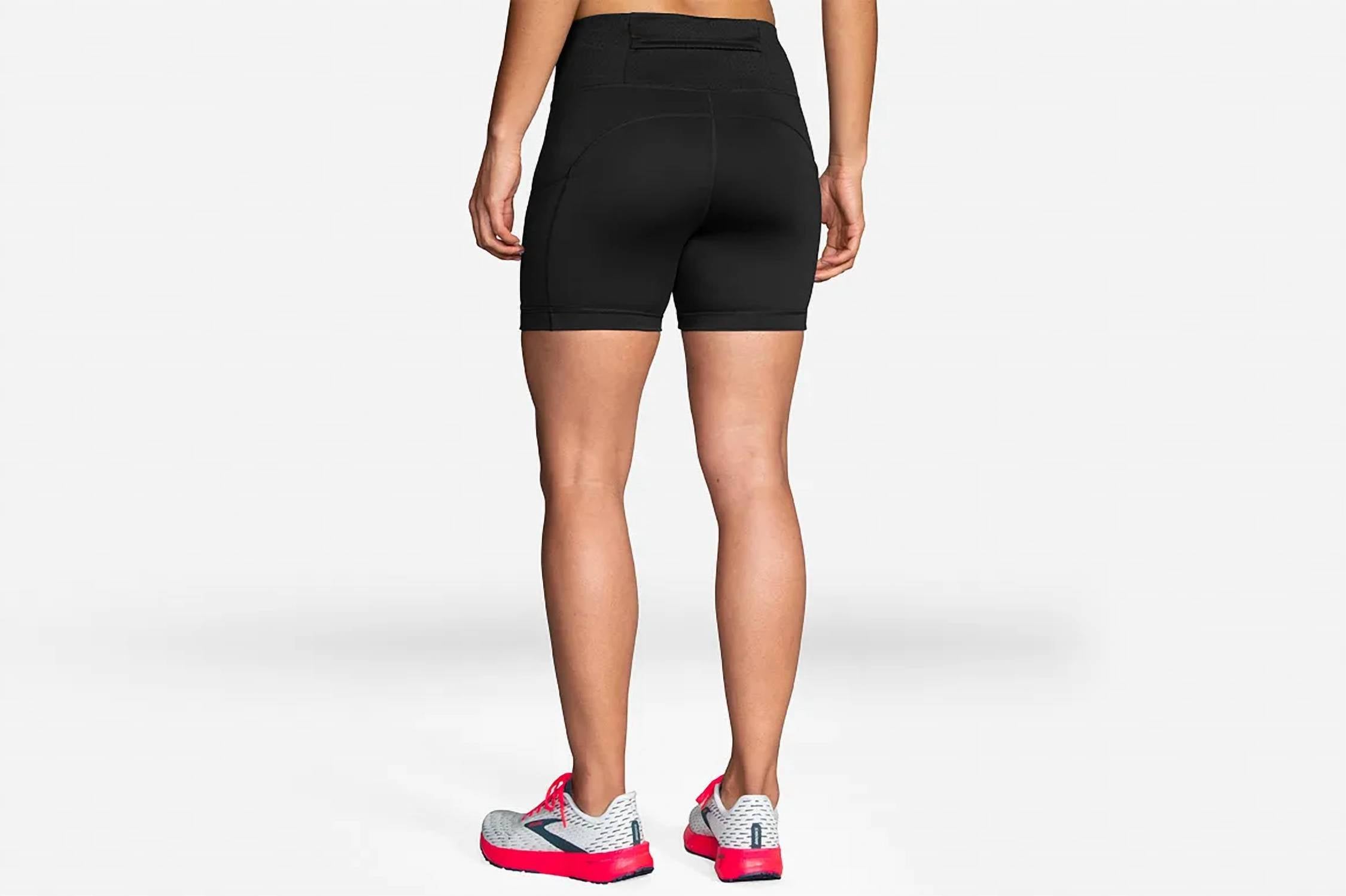 BROOKS Method 5" Short Tight in black - women's shorts - detail view