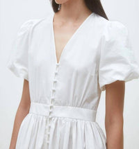 Suncoo - Cecily Embroidered Poplin Midi Dress
