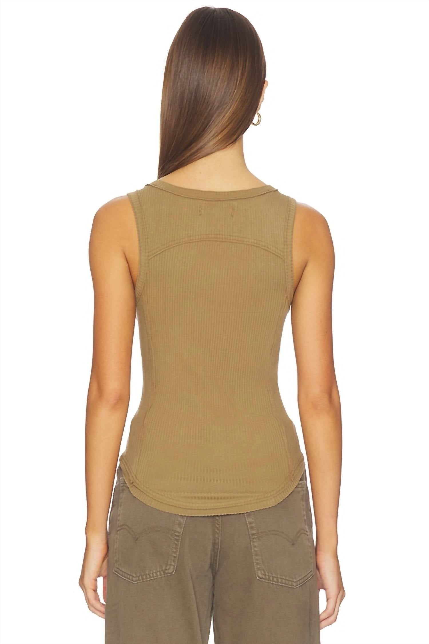 Free People Jamie Buckle Tank Top in beehive - women's tank top - alternate view