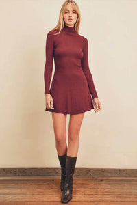 Klesis - Ribbed Long Sleeve Mini Dress