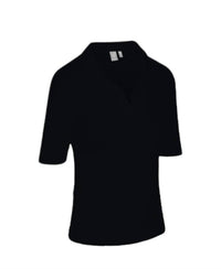 NUSPORT Women's Del Mar Polo in onyx - women's long sleeve top