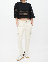 Marant Etoile Azelia Tiered Cut Out Knit Pullover Sweater in black - women's sweater - view 5