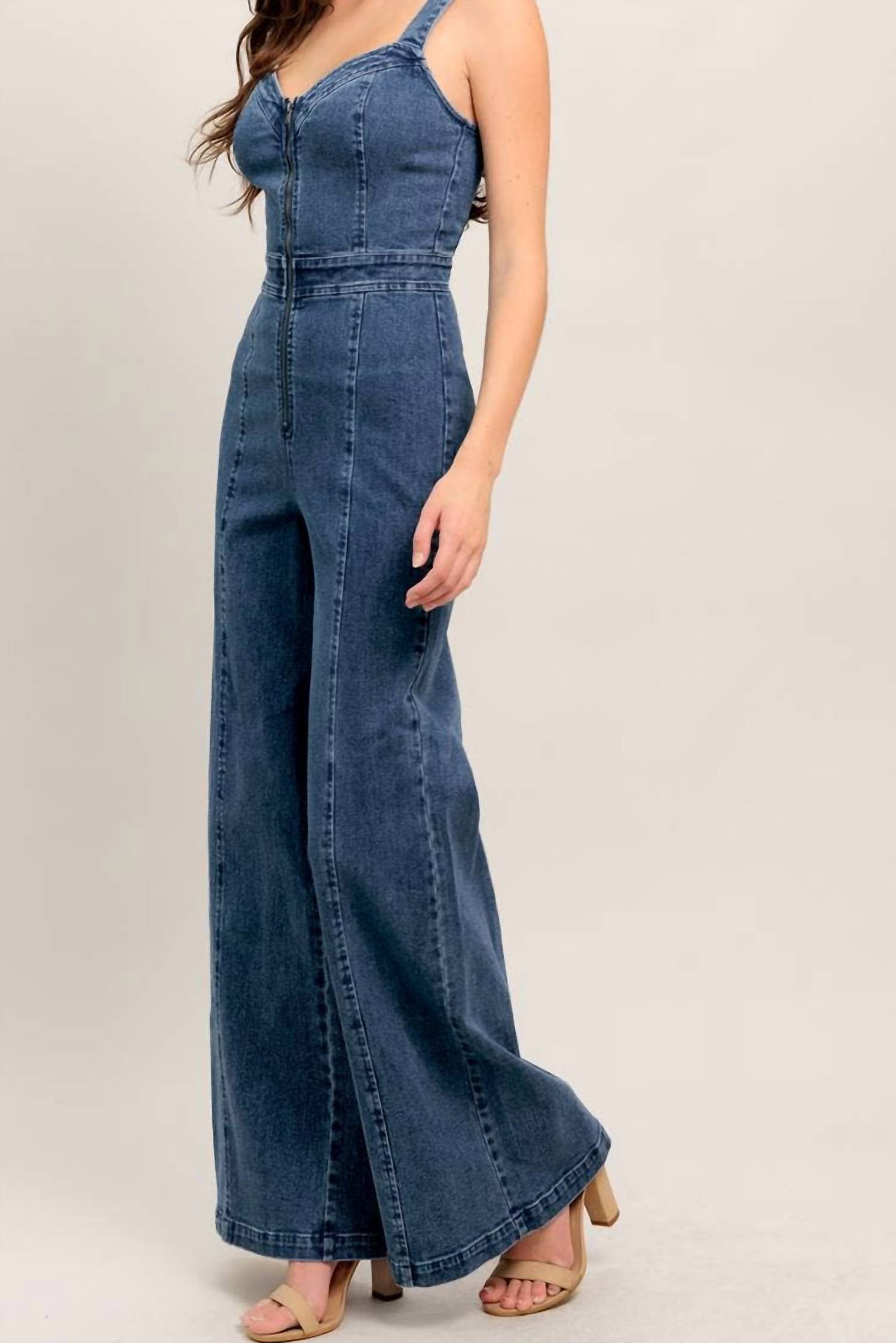 Flying Tomato - Lainey Denim Jumpsuit