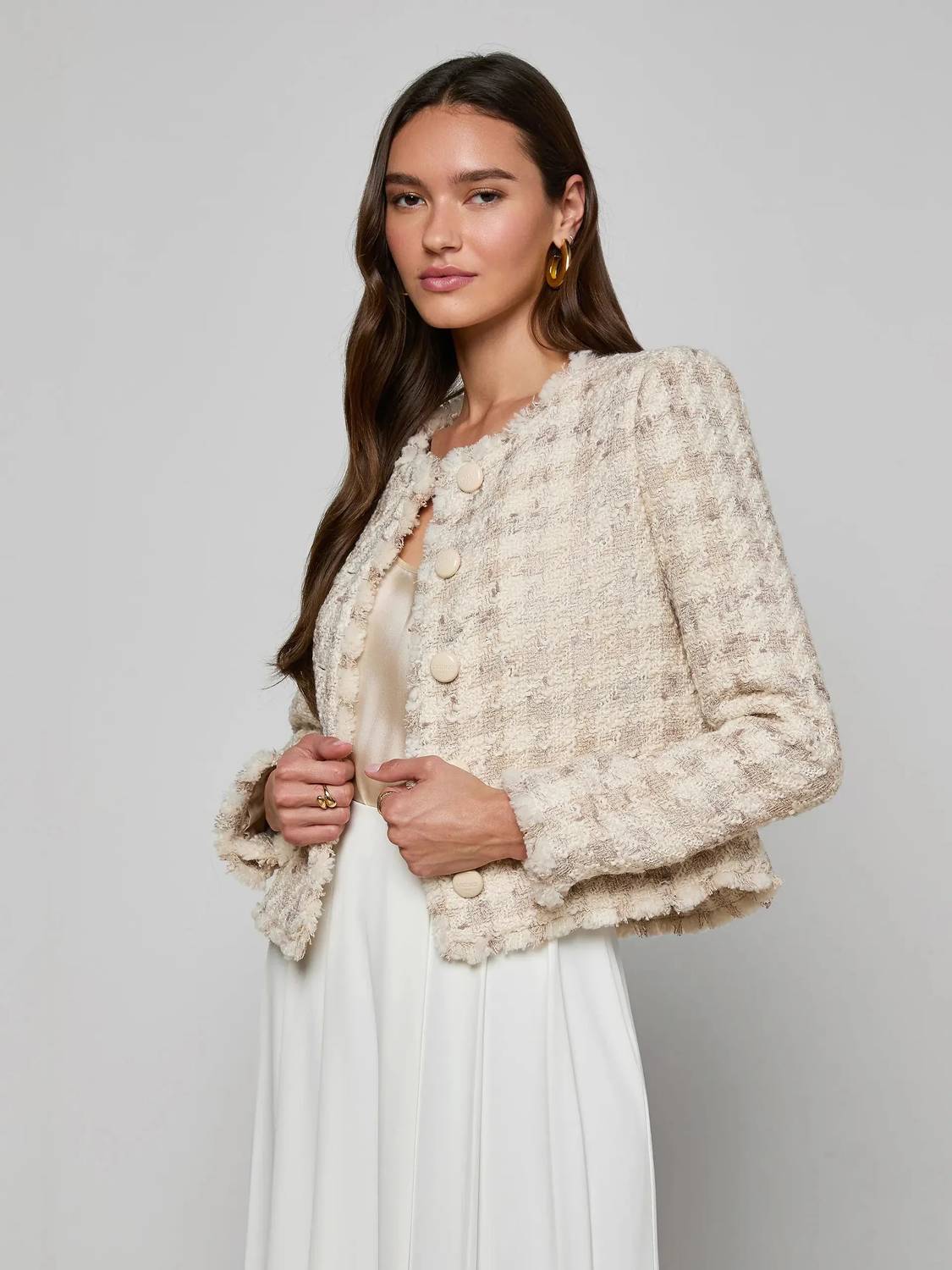 L'Agence - Zell Collarless Jacket
