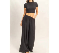 Hyfve - Short Sleeve Top & Wide Leg Pants Set