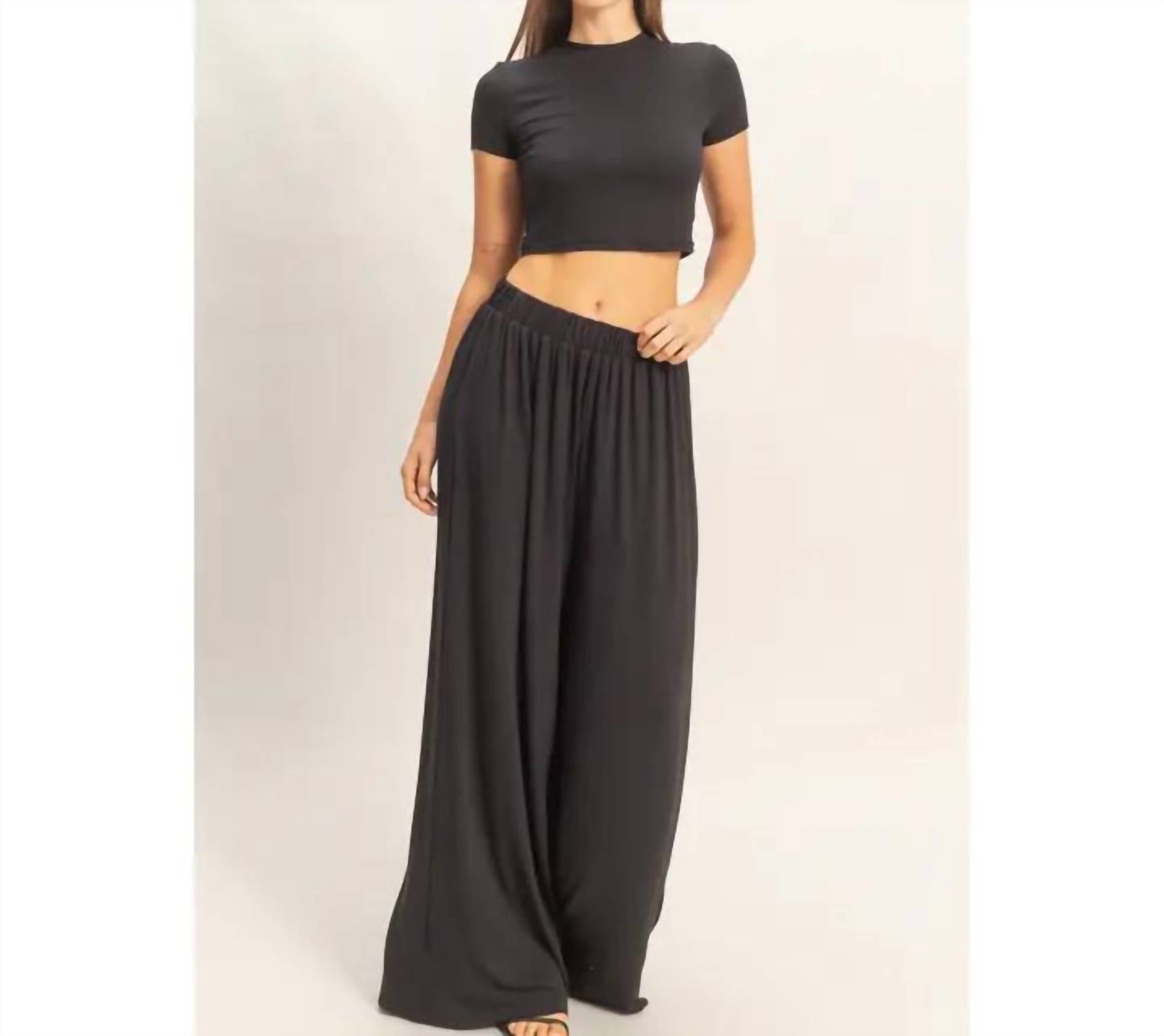 Hyfve - Short Sleeve Top & Wide Leg Pants Set