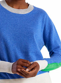 Brodie Cashmere - Summer Colourblock Crew Top