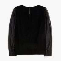 J.Crew - Velvet Puff-sleeve Top