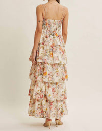 In February - Women's Call For Romance Tiered Cotton Maxi Dress
