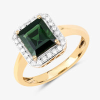 Diana M Jewels Women's Octagon Natural Tourmaline Fashion Ring (3.02 Ct) - Signature Plus in 14k yellow gold - women's jewelry