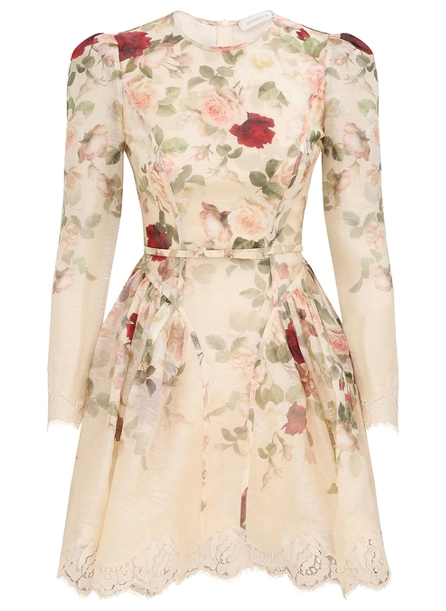Zimmermann - Hypnotic Lace Trim Mini Dress