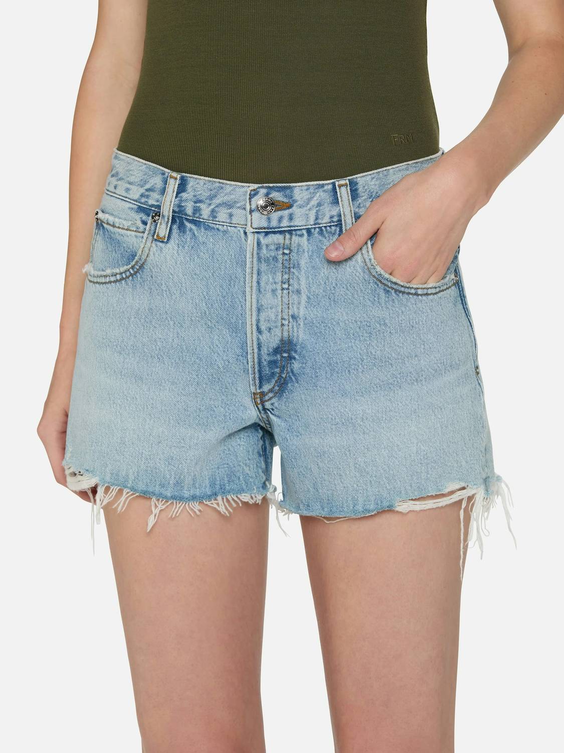 Frame - Hang Mid Rise Jean Shorts