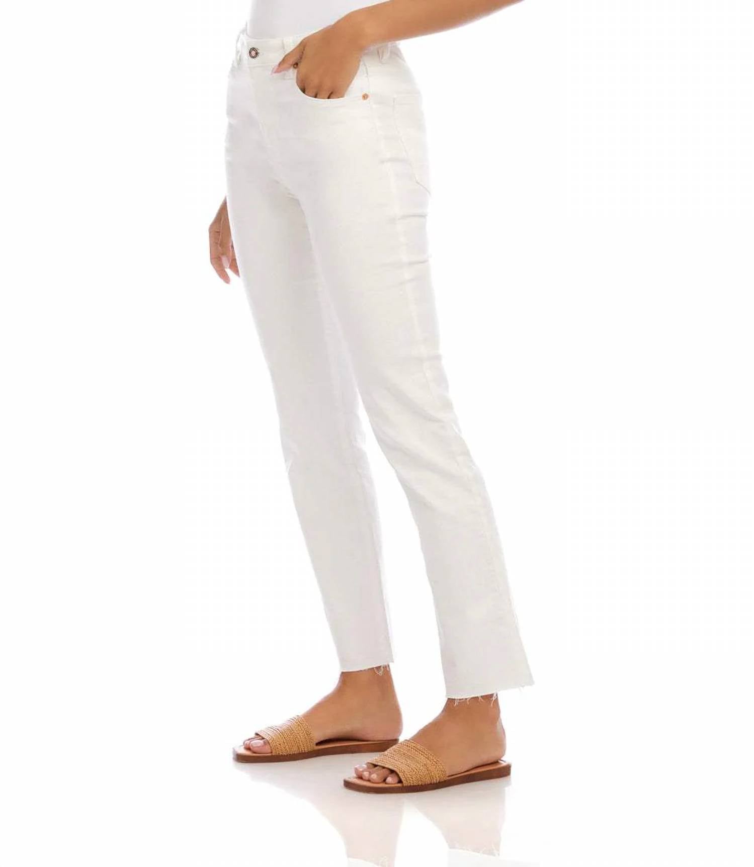 Karen Kane - Raw Hem Straight Jeans