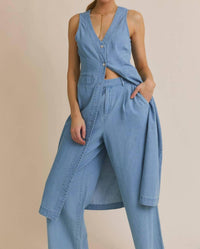 Gilli - Long Denim Vest Dress