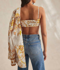 Hemant & Nandita - Tora Bandeau Square Neck Top