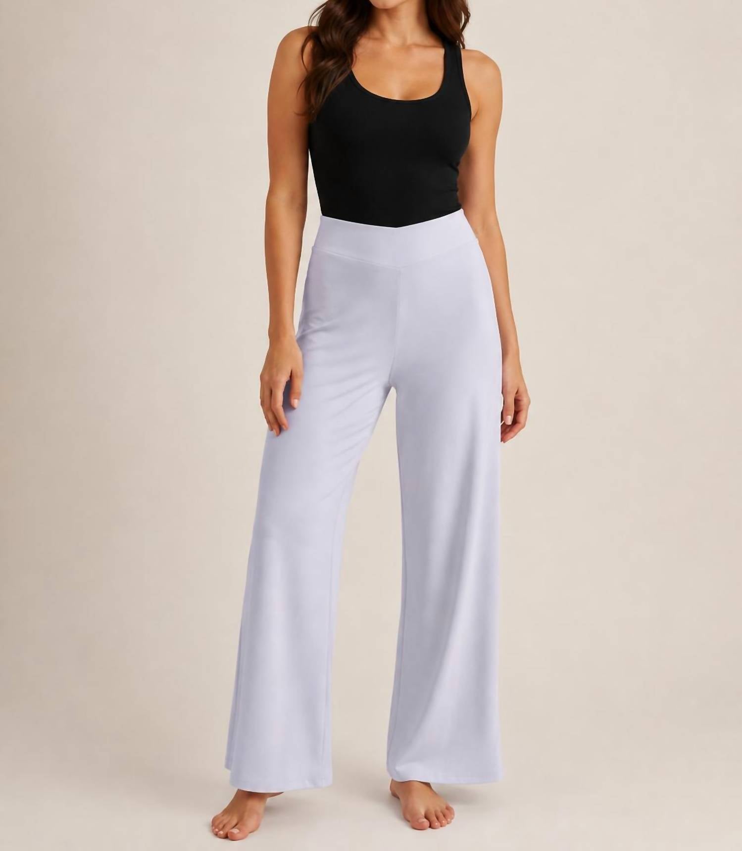 JULIAN CHANG Jersey Pants in white - women's pants