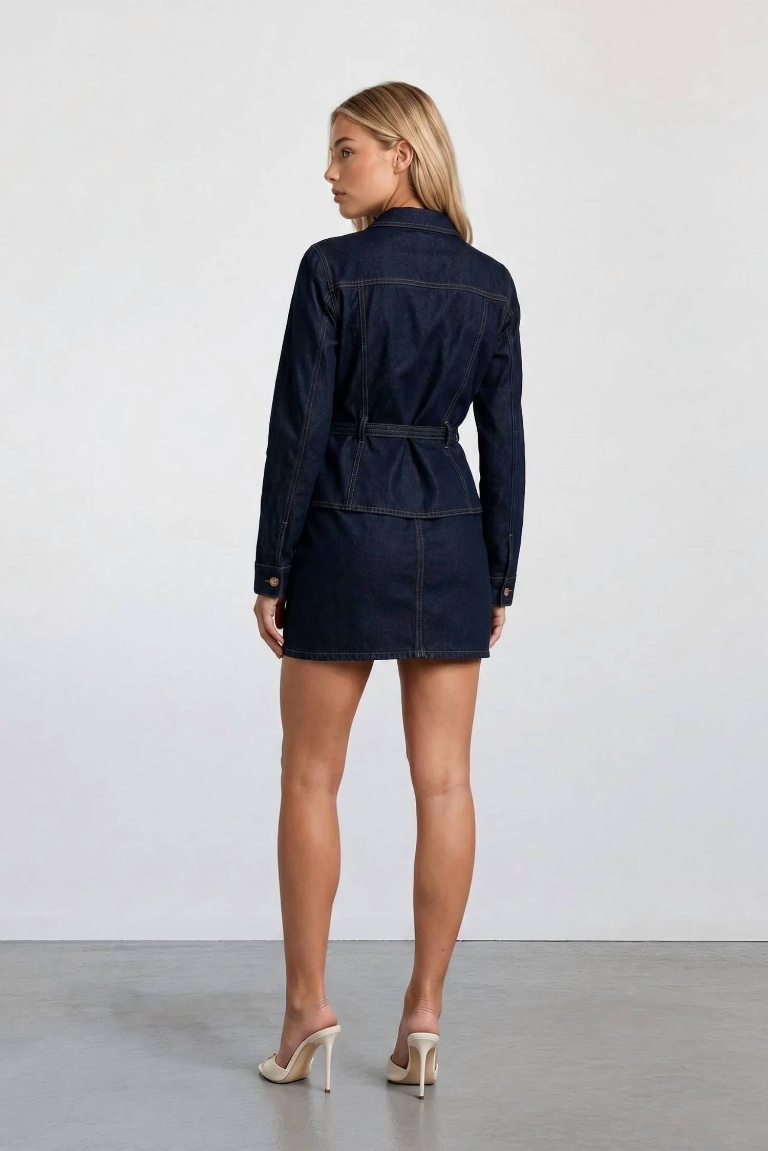 Akalia - Monaco Denim Peplum Jacket
