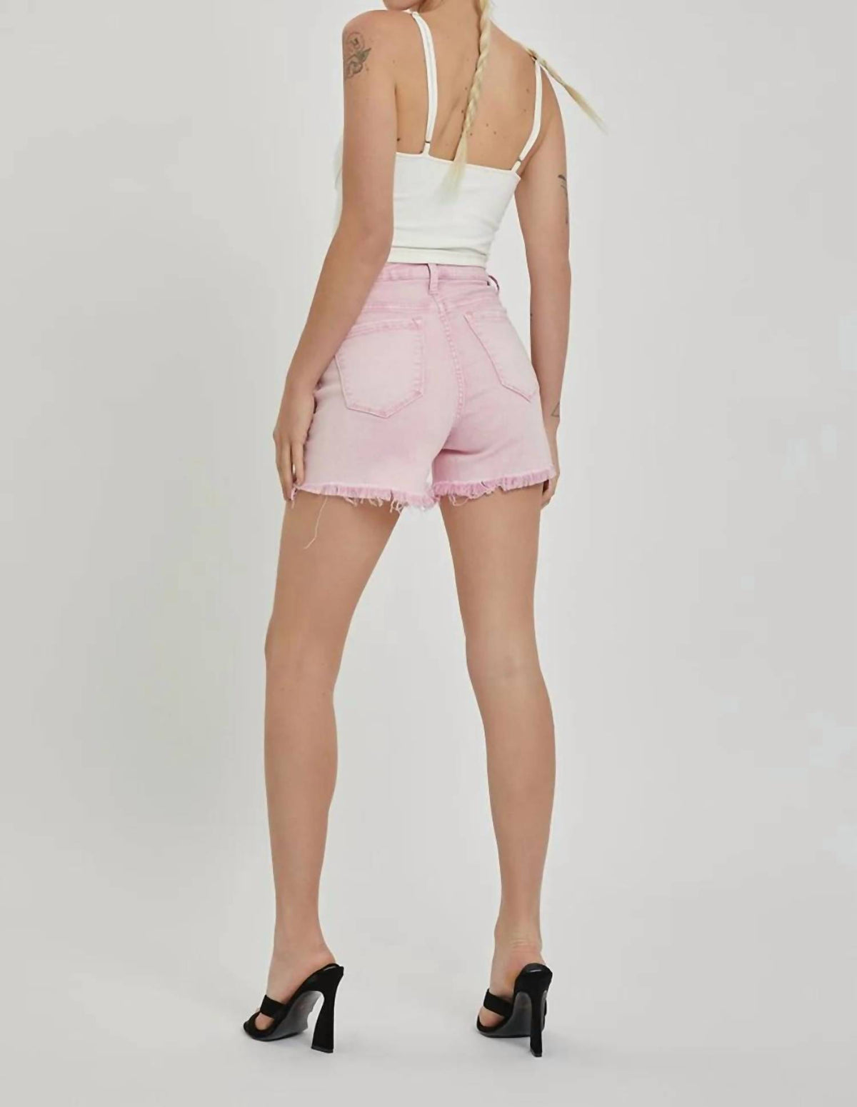 Trendsi - High Rise Denim Shorts