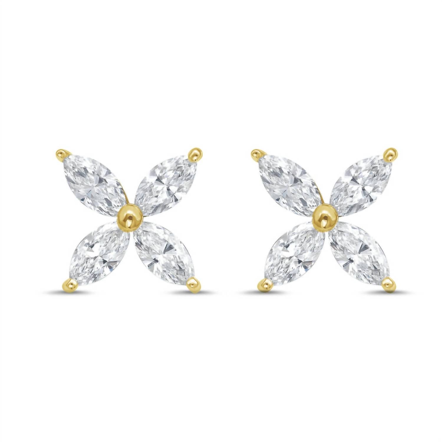 Diana M Jewels - Women's Marquise Lab-grown Diamond Stud Earrings (2.00 Tcw) - Classic