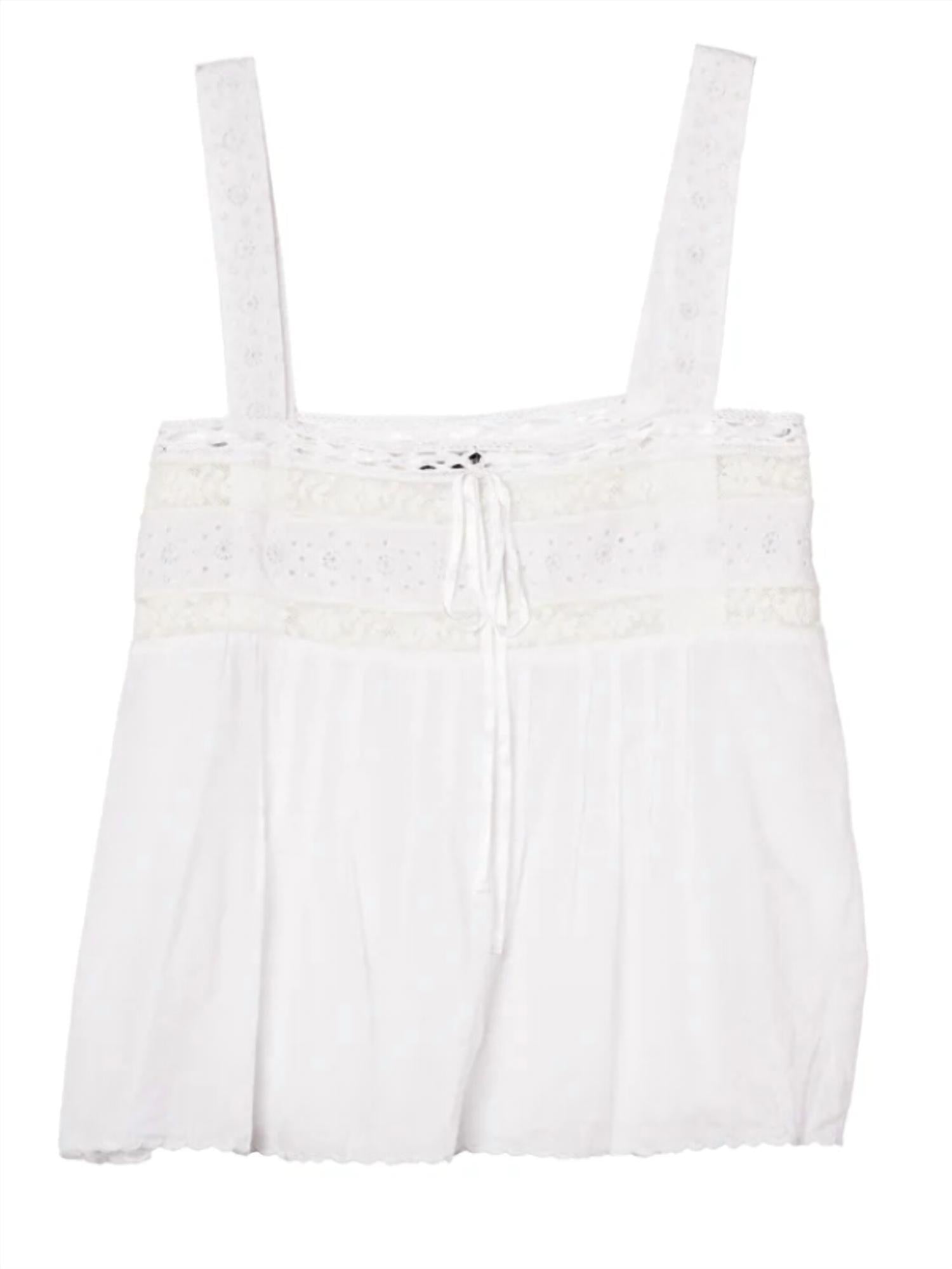 Ciao Lucia - Euri Embroidered Cotton Top